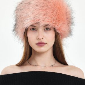 Fluffy Kalpak Şapka Kazak / Rus Tarzı Kadın Kışlık Kürk Şapka