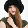 Cupcake Kışlık Kadın Trend Peluş Suni Kürk Peluş Bucket Şapka