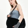 Fluffy Peluş Moon Bag Fermuarlı, Astarlı , Omuz & Çapraz / Spor & Günlük Çanta