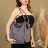 00s Shopper Bag Fermuarlı Astarlı Okul Omuz Çantası
