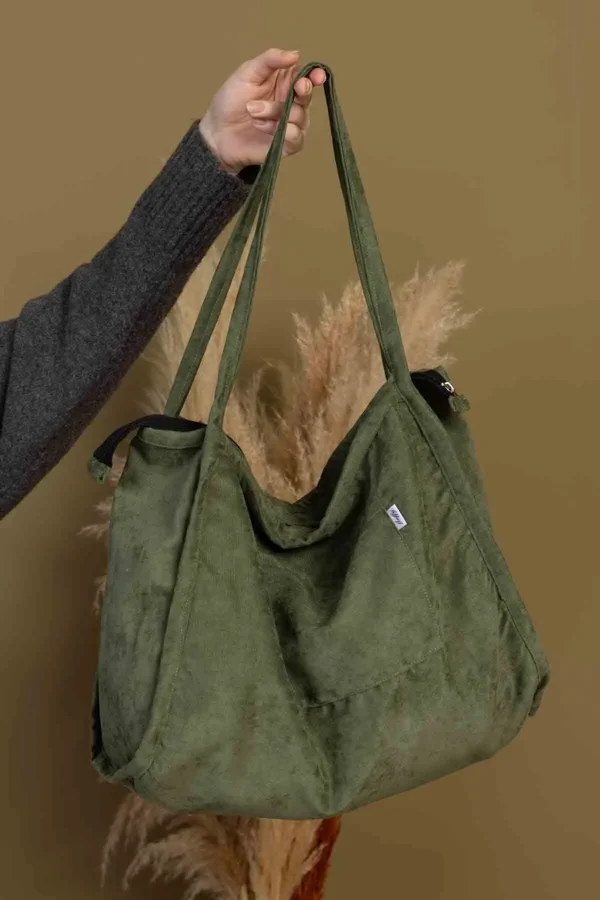 00s Shopper Bag Fermuarlı Astarlı Okul Omuz Çantası