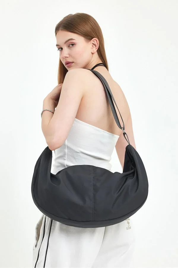 Su Geçirmez Moon Tote Bag Fermuarlı, Astarlı , Omuz & Çapraz / Spor & Günlük Çanta