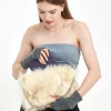 Zincir Detaylı Angel Baget Çanta / Zincirli Peluş Kadın Çantası