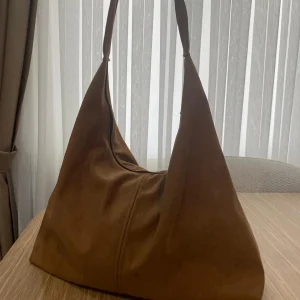 1 Süet Brown Tote Bag / Süet Tote Kadın Omuz Çantası kahverengi