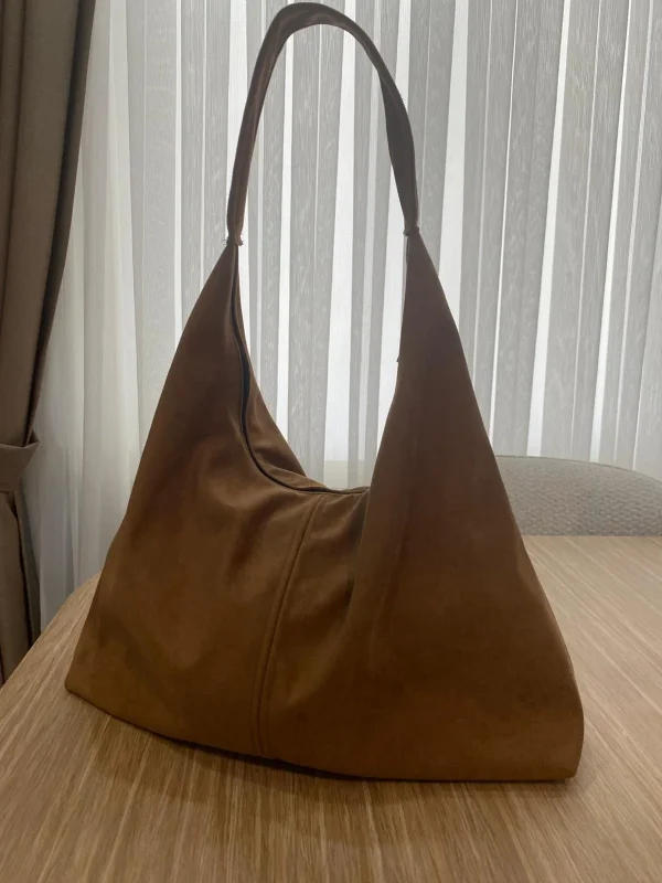 Süet Brown Tote Bag / Süet Tote Kadın Omuz Çantası kahverengi