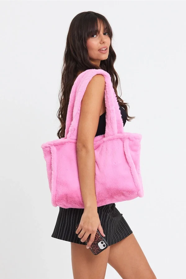 Juicy Tote Kadın Peluş Omuz Çantası / Okul Çantası