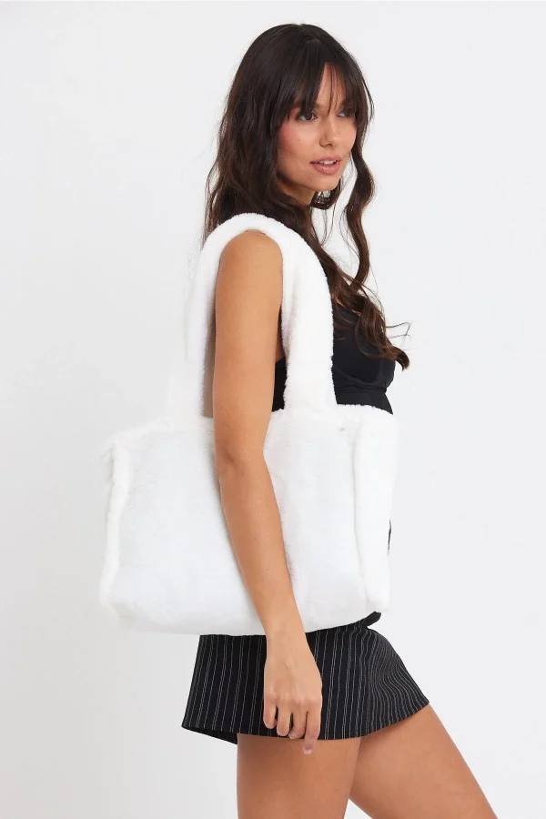 Juicy Tote Kadın Peluş Omuz Çantası / Okul Çantası