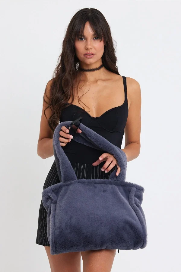 Juicy Tote Kadın Peluş Omuz Çantası / Okul Çantası