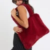 Laptop Tote / Kadın Peluş Toscana Bilgisayar Çantası 42x34 Sap 65 Cm