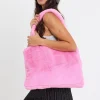Laptop Tote / Kadın Peluş Toscana Bilgisayar Çantası 42x34 Sap 65 Cm