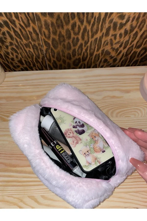 Peluş Makyaj Çantası / Peluş Kalemlik