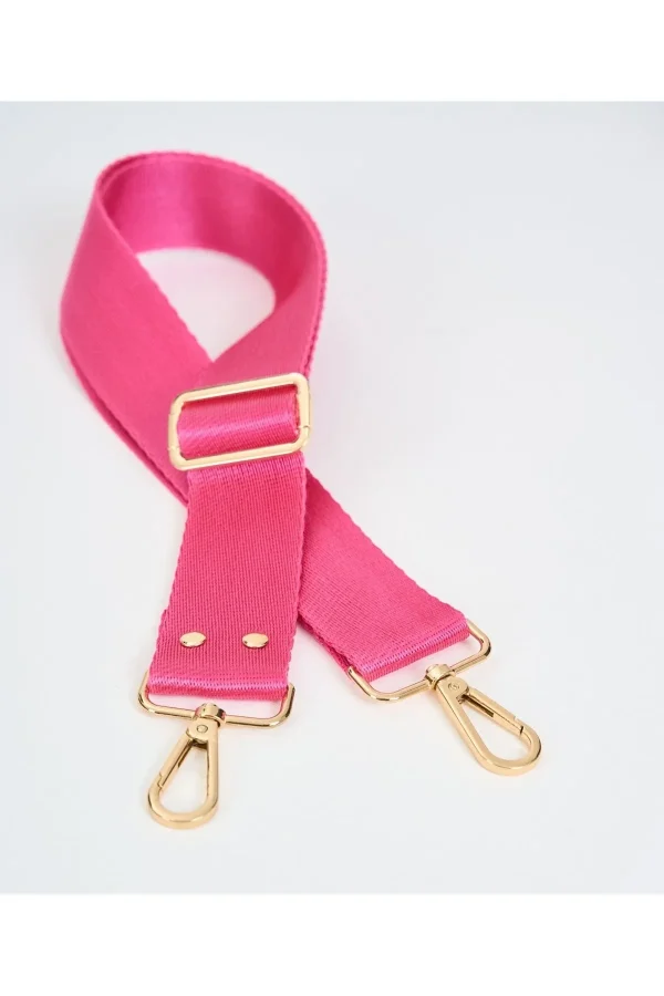 Gold Zımba Detaylı Ayarlanabilir Çanta Sapı (POLYESTER) 110 Cm G:4 Cm