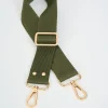 Gold Zımba Detaylı Ayarlanabilir Çanta Sapı (POLYESTER) 110 Cm G:4 Cm