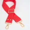 Gold Zımba Detaylı Ayarlanabilir Çanta Sapı (POLYESTER) 110 Cm G:4 Cm