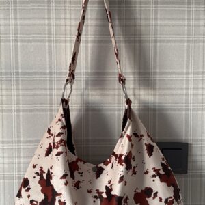 Cow print Süet İnek Desen Shopper Bag Kadın Omuz Çantası (28*49)